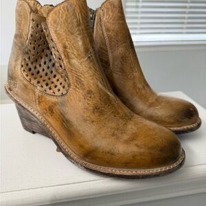 Bed Stu Brown Leather Ankle Boots
